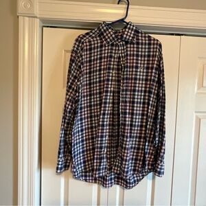 Vineyard Vines Blue and White Plaid Button Down Shirt
